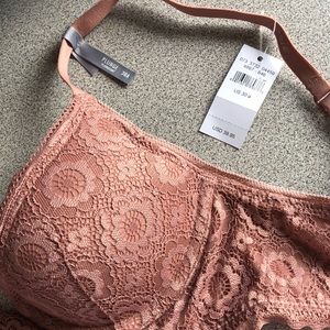 Aerie 30A Blush Pink cute push up bra lace